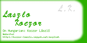 laszlo koczor business card