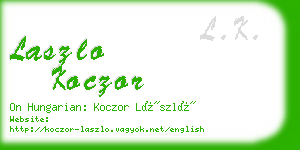 laszlo koczor business card
